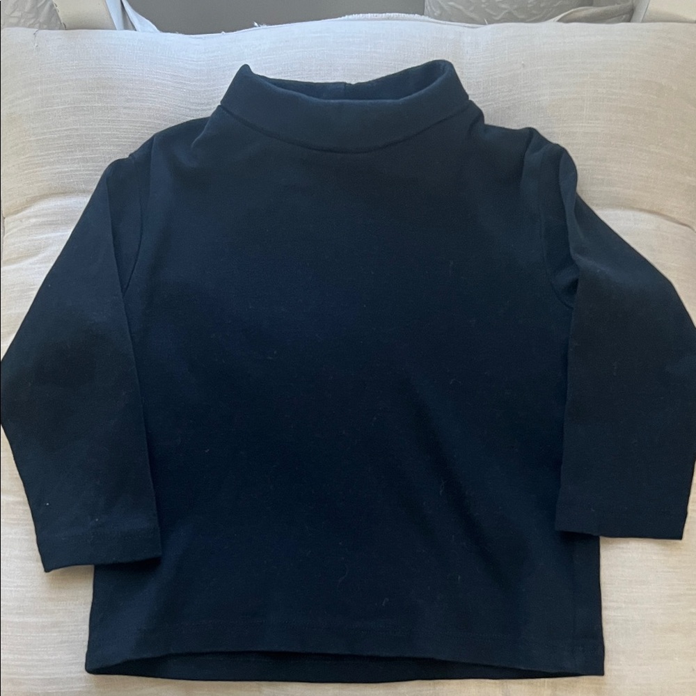 Zara Black Long Sleeve Mock Neck Top for Kids